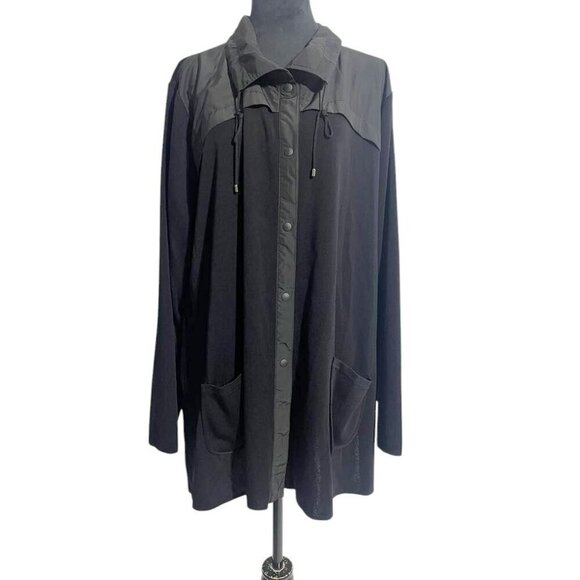 Misook Size 3X  Top Blouse Jacket Button Down Drawstring Pockets - Picture 1 of 6